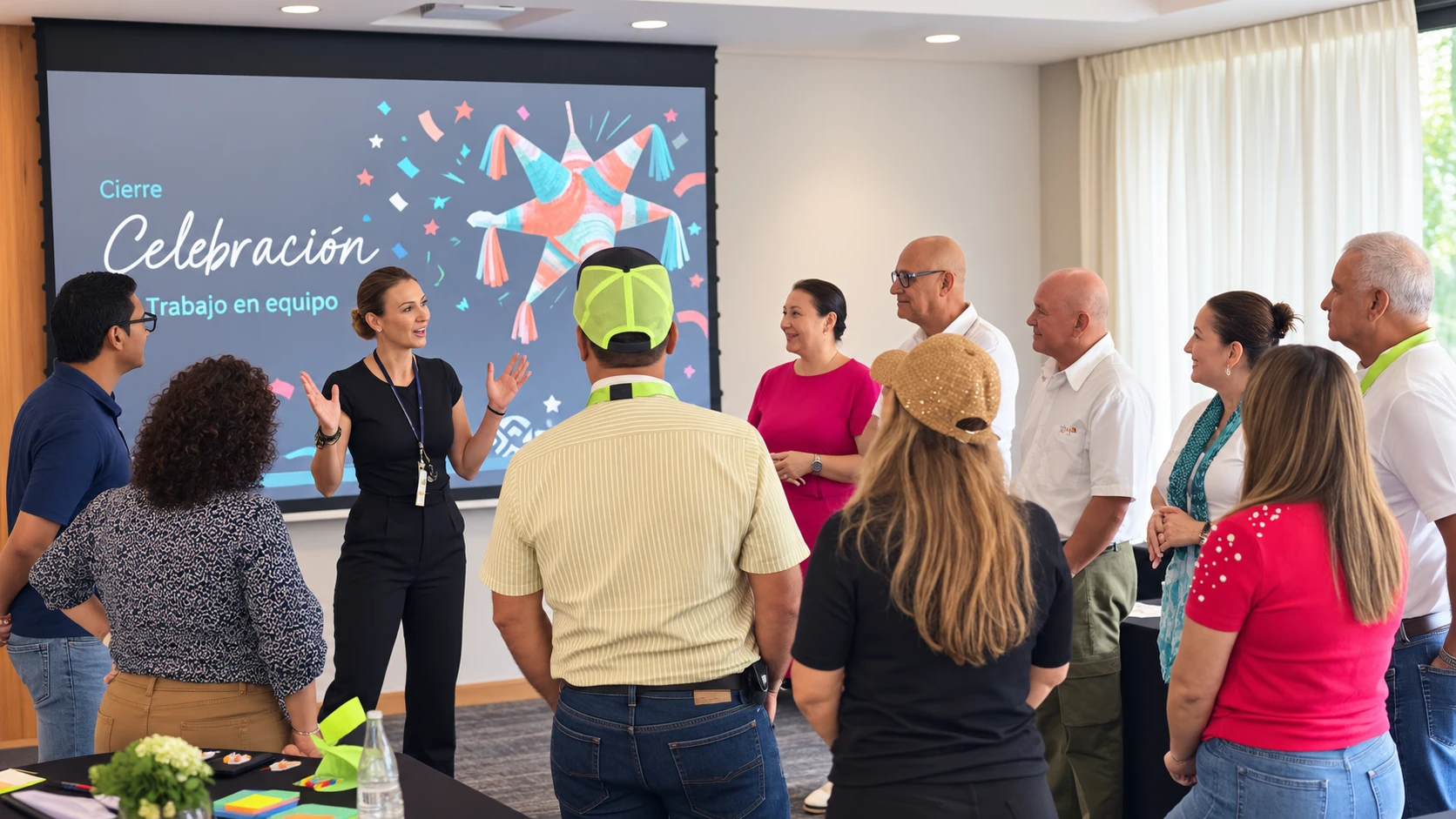Li Grasse facilitating a team workshop closing session with a group of participants